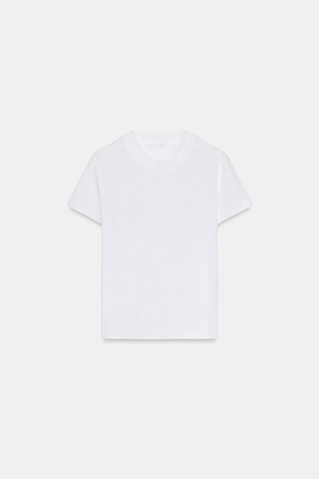 CAMISETA ALGOD?N FLAM? / Blanco - Zara фото 5