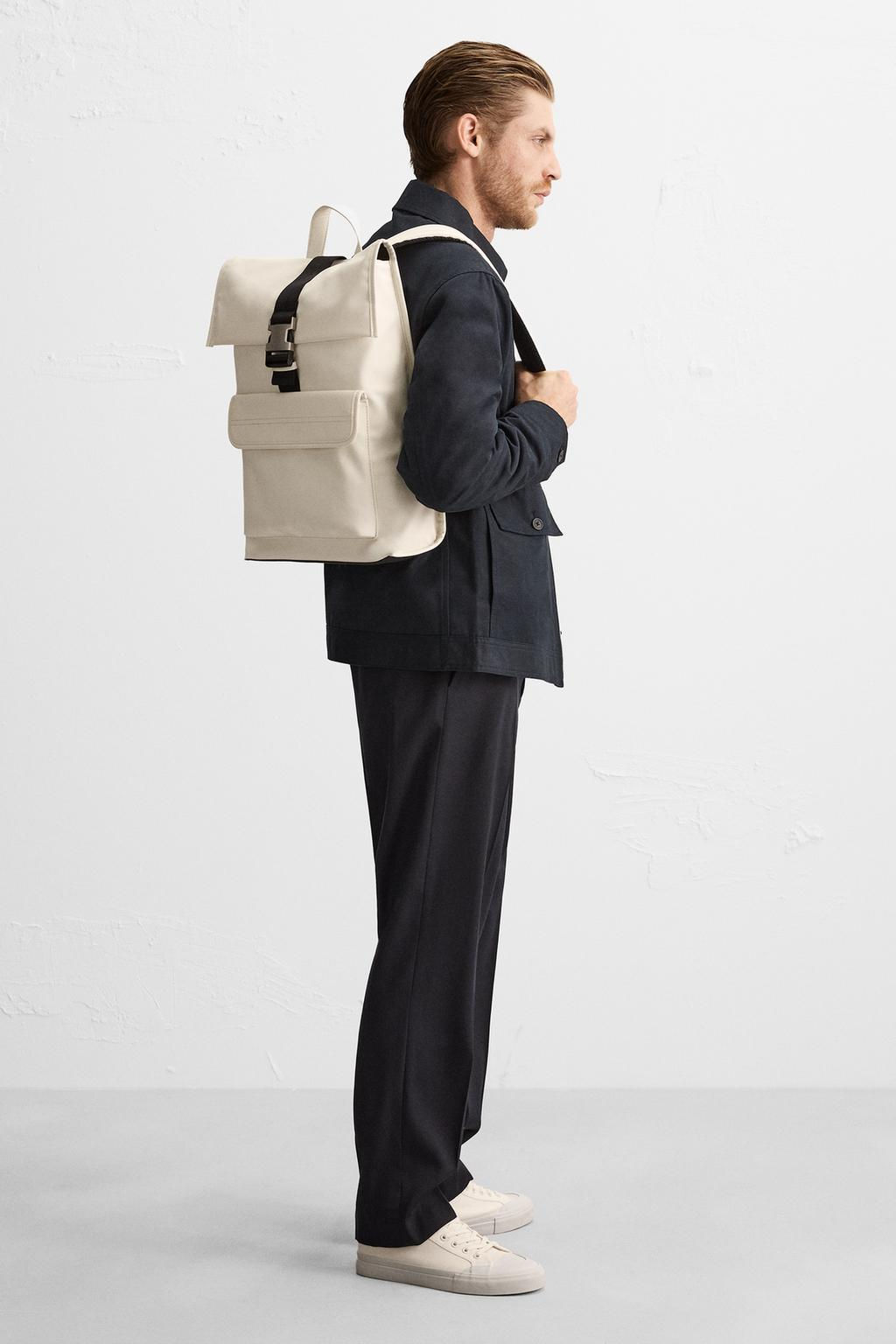 RUBBERISED BACKPACK WITH FLAP - Zara фото 21