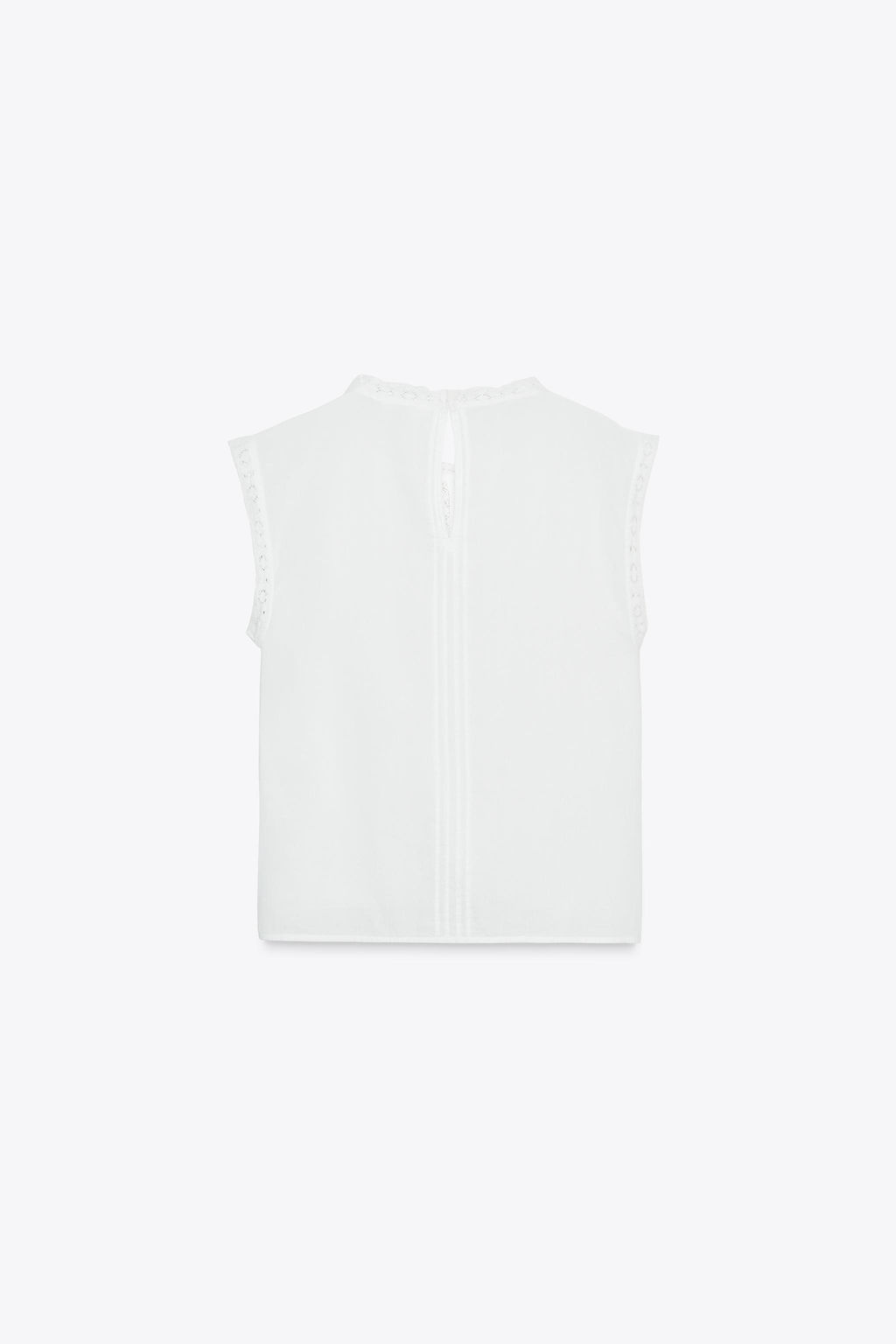 ZW COLLECTION LADDER STITCH SLEEVELESS BLOUSE - Zara фото 15