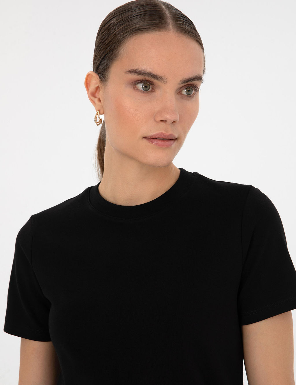 Siyah Regular Fit Basic Ti__rt - Pierre cardin фото 2