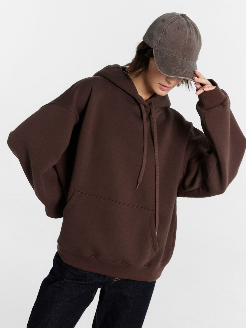 Худи женское коричневое шоколадное мартини 122981