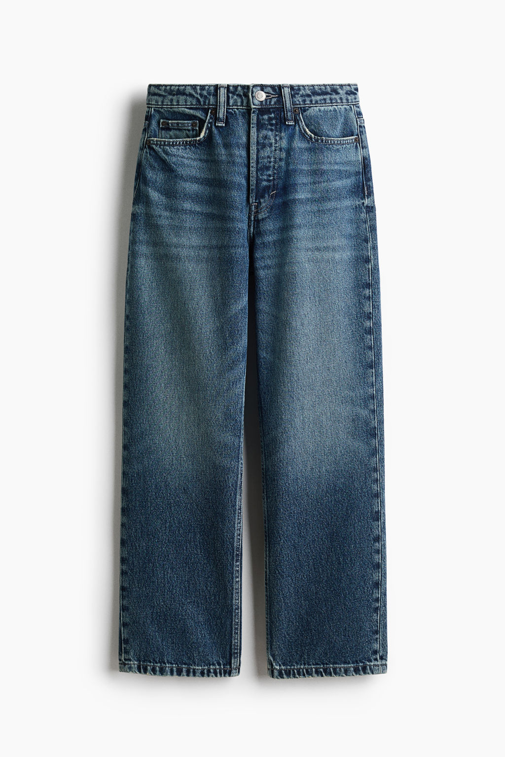 Straight High Waist Ankle Jeans - H&m фото 3