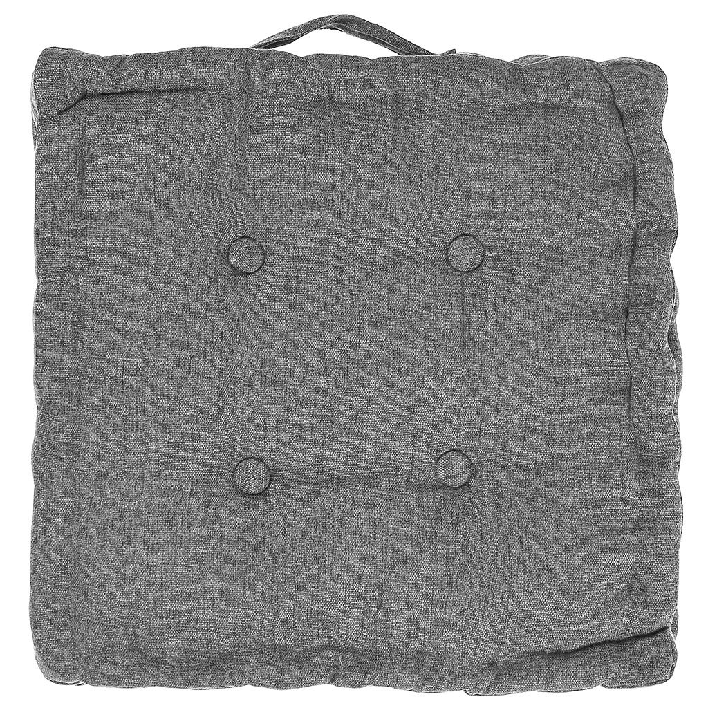 Подушка для сиденья 40х40х7см Лондон серый, 100% полиэстер (наполнитель синтепон) (Китай) - Домашняя Мода фото 2