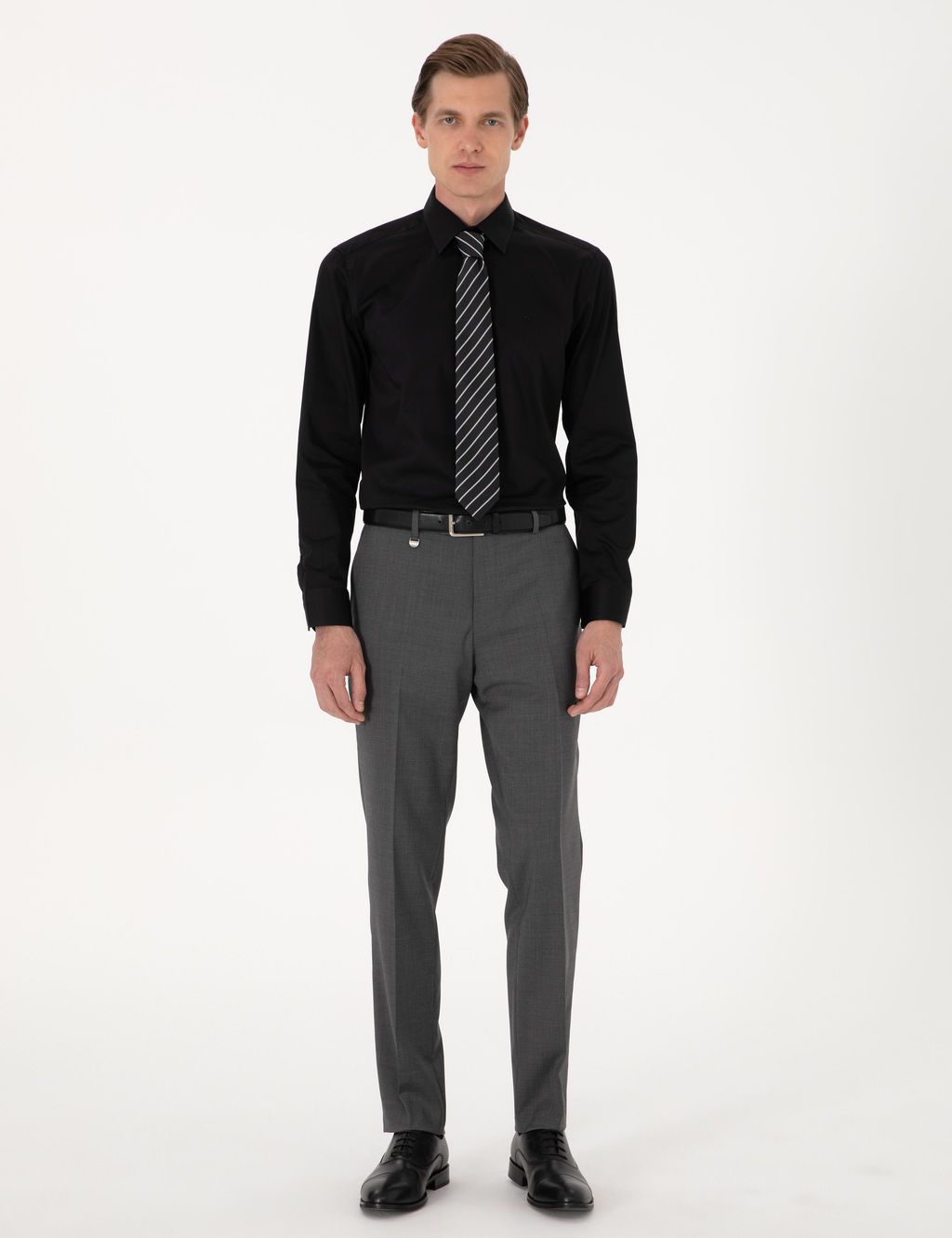 Siyah Slim Fit Uzun Kollu Basic G_mlek - Pierre cardin фото 12