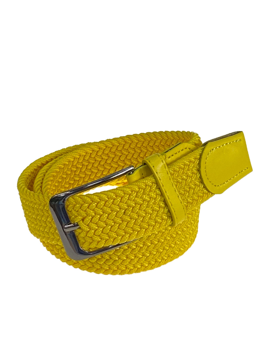 Ремень женский текстильный, цвет желтый
