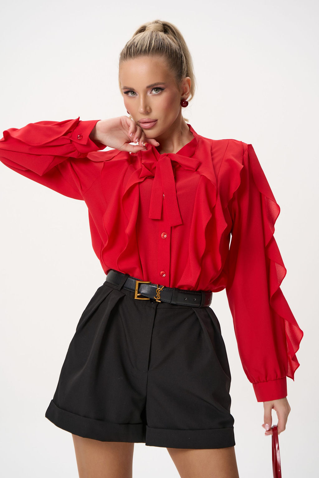 Рубашка Кристл (красный) - Эльза фото 22