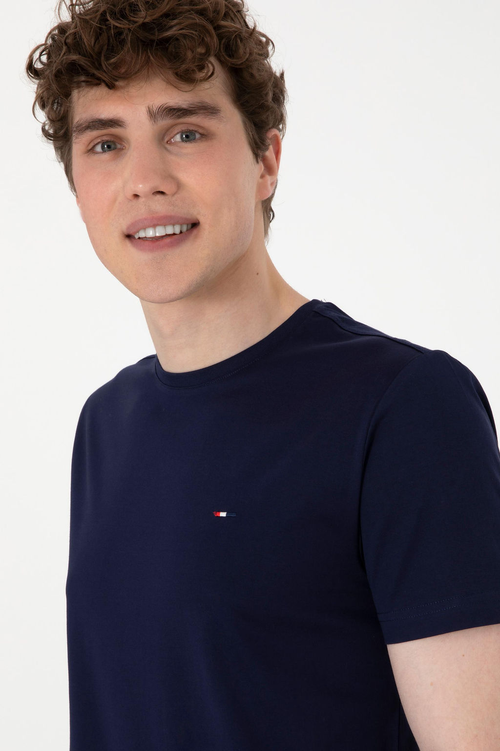 Erkek Regular Fit Bisiklet Yaka Lacivert Basic Ti__rt - U.s. polo assn фото 2