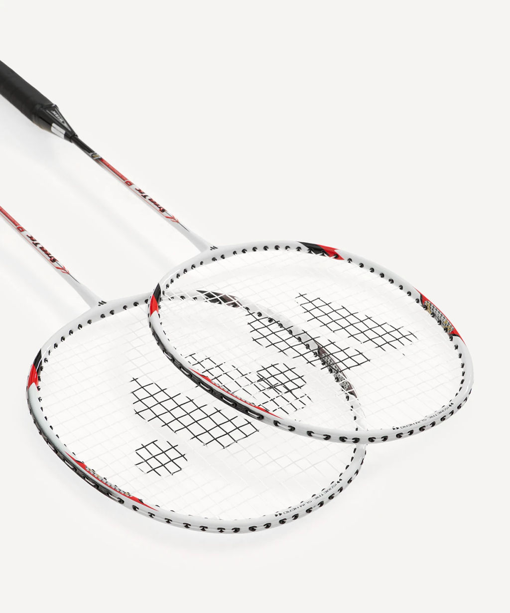 Набор для бадминтона Wish Steeltec 9 (2 ракетки), белый/красный  фото 3