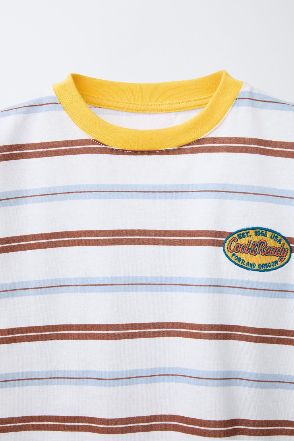 STRIPED T-SHIRT WITH EMBROIDERY - Zara фото 3