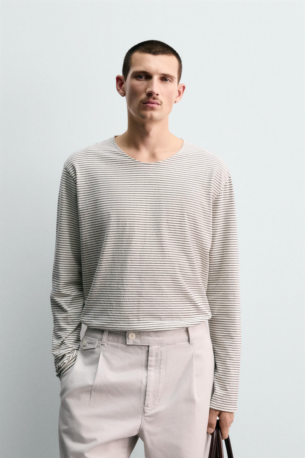 STRIPED JACQUARD T-SHIRT - Zara фото 2