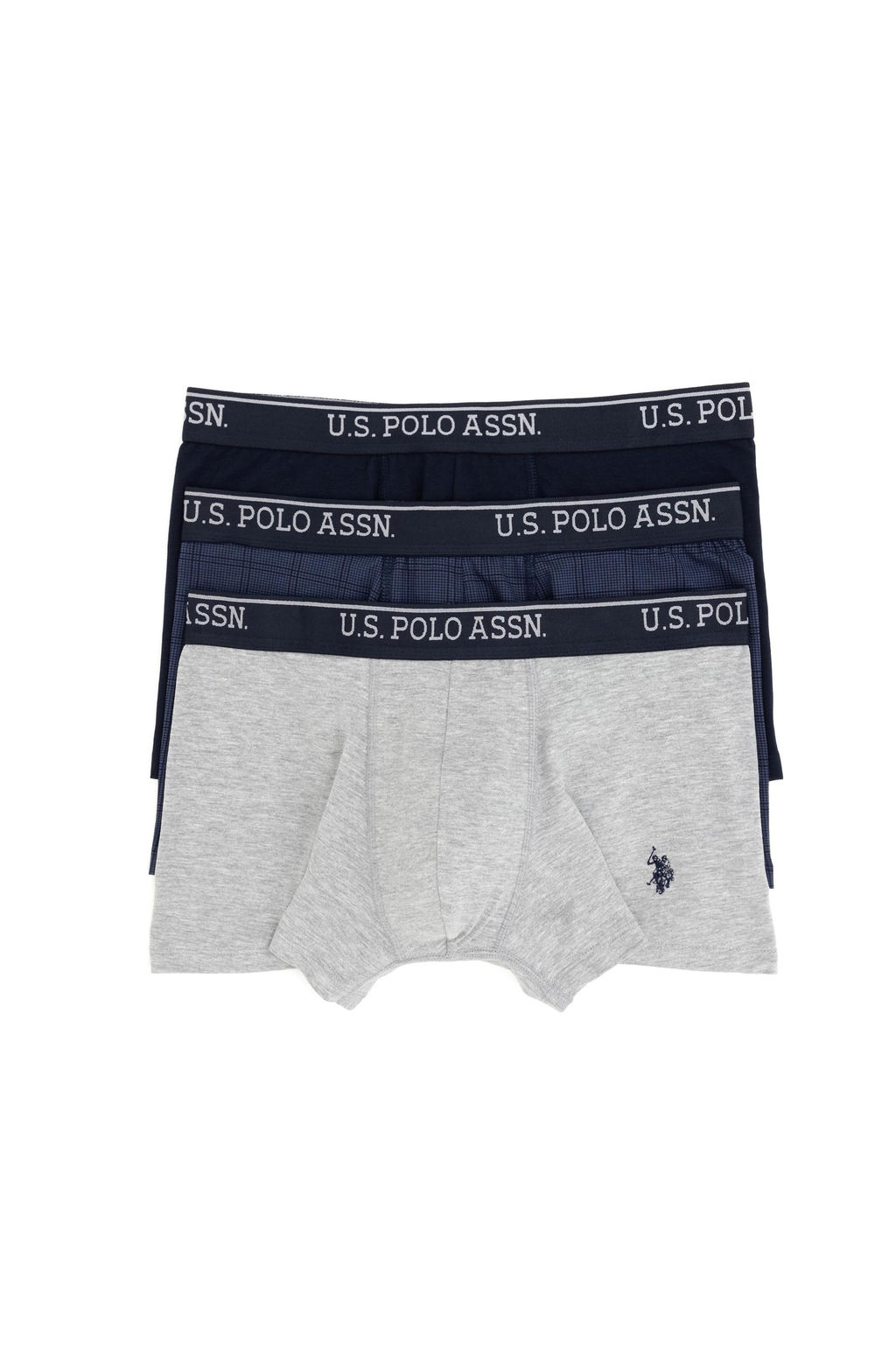 Мужское нижнее белье серого меланжа - U.s. polo assn фото 2