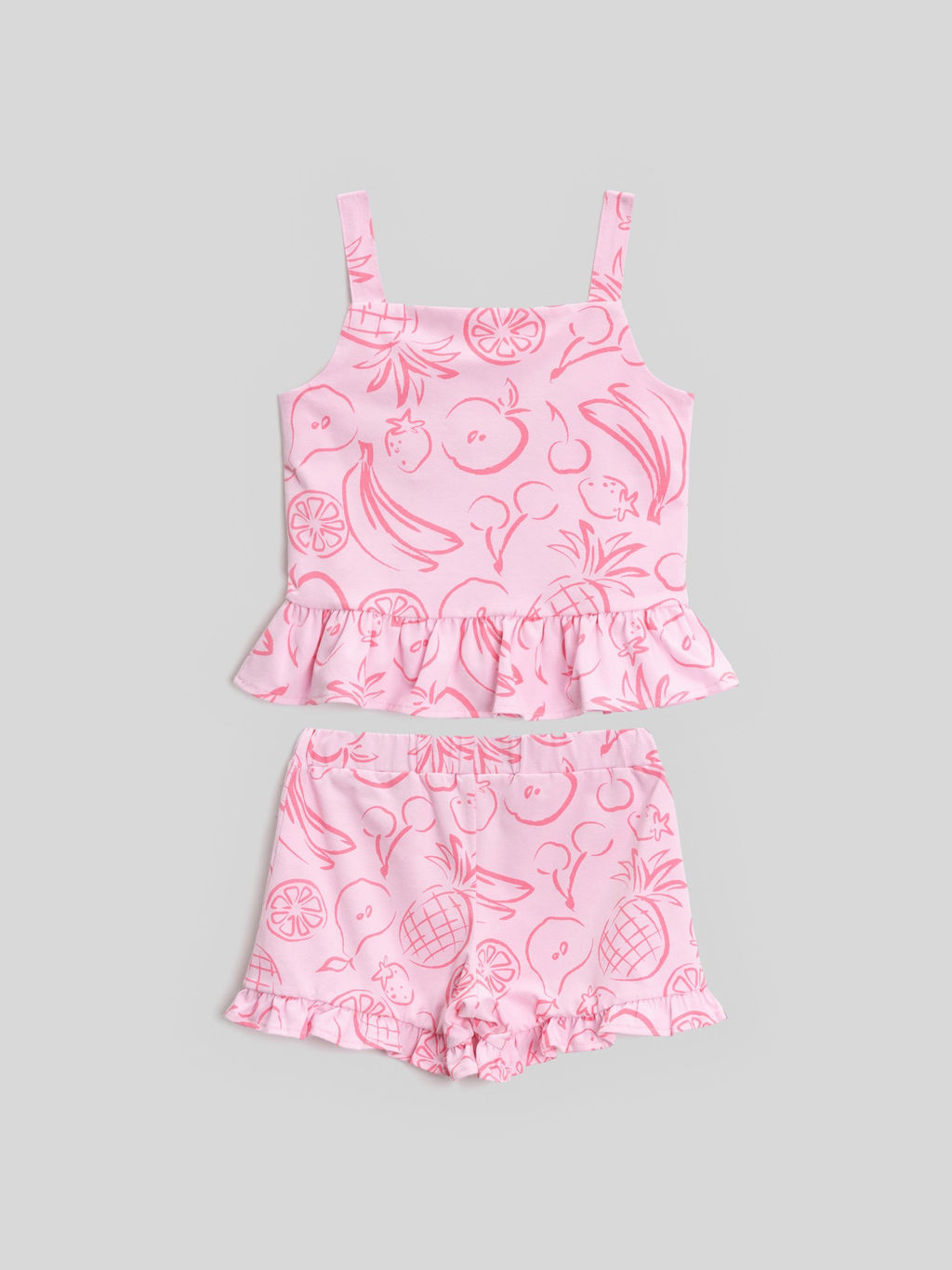 ACOOLA / Комплект детский для девочек ((1)блузка-топ и (2) шорты) Lavr_set розовый  фото 2