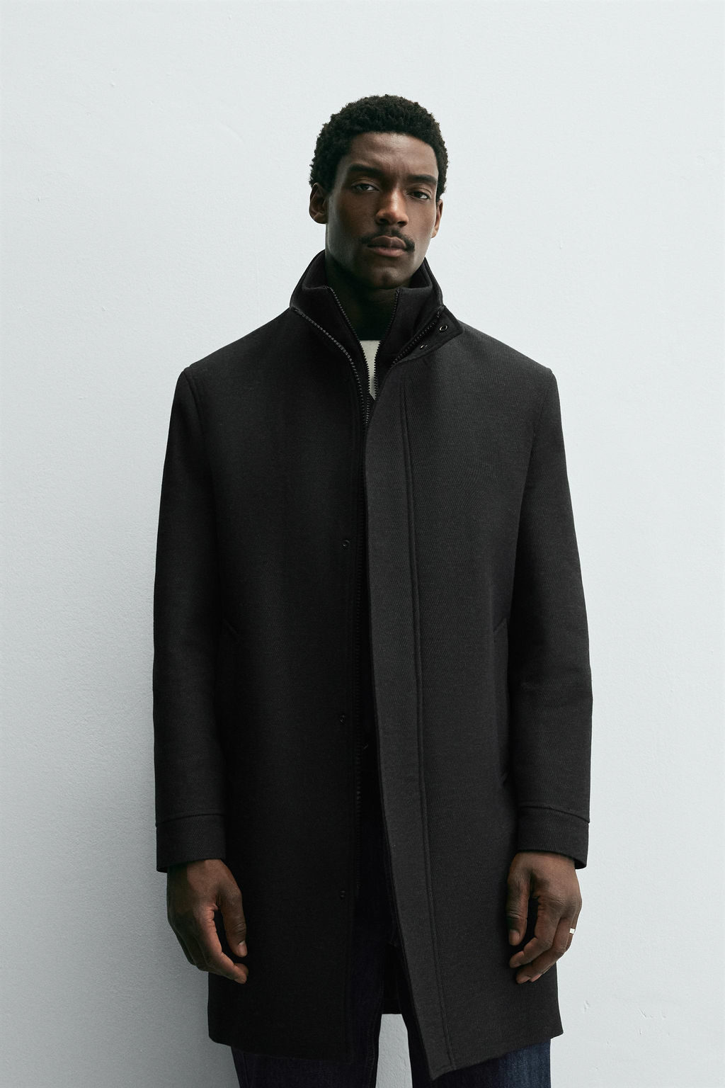 COAT WITH DETACHABLE COLLAR - Zara фото 2