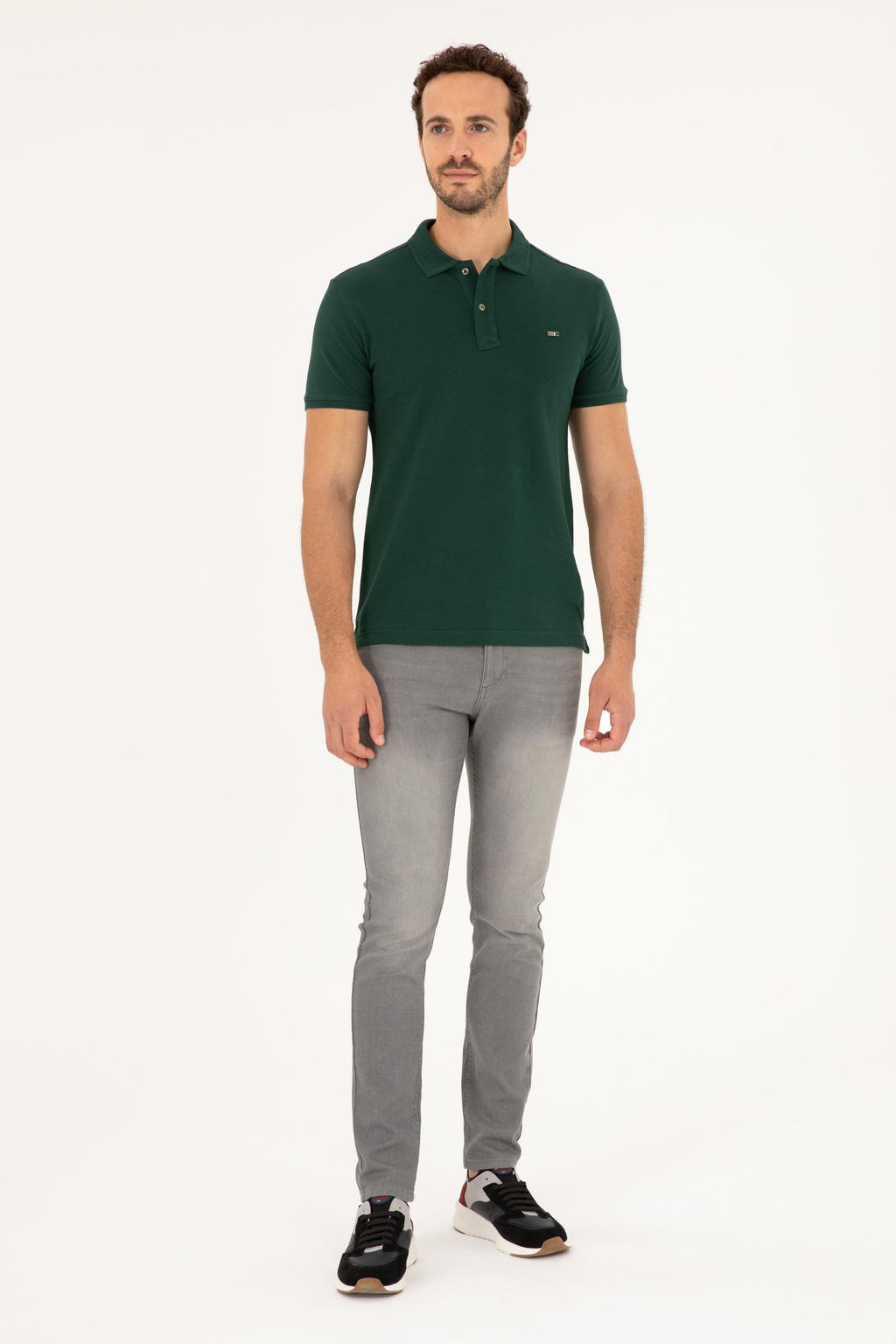 U. S. Polo Assn / Мужская темно-зеленая базовая футболка - U.s. polo assn фото 11