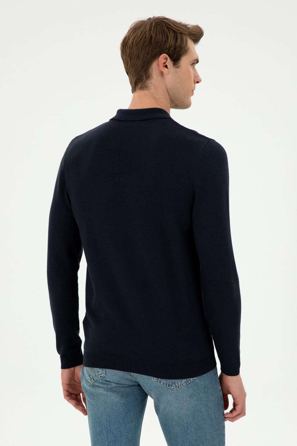 Erkek Lacivert Basic Kazak