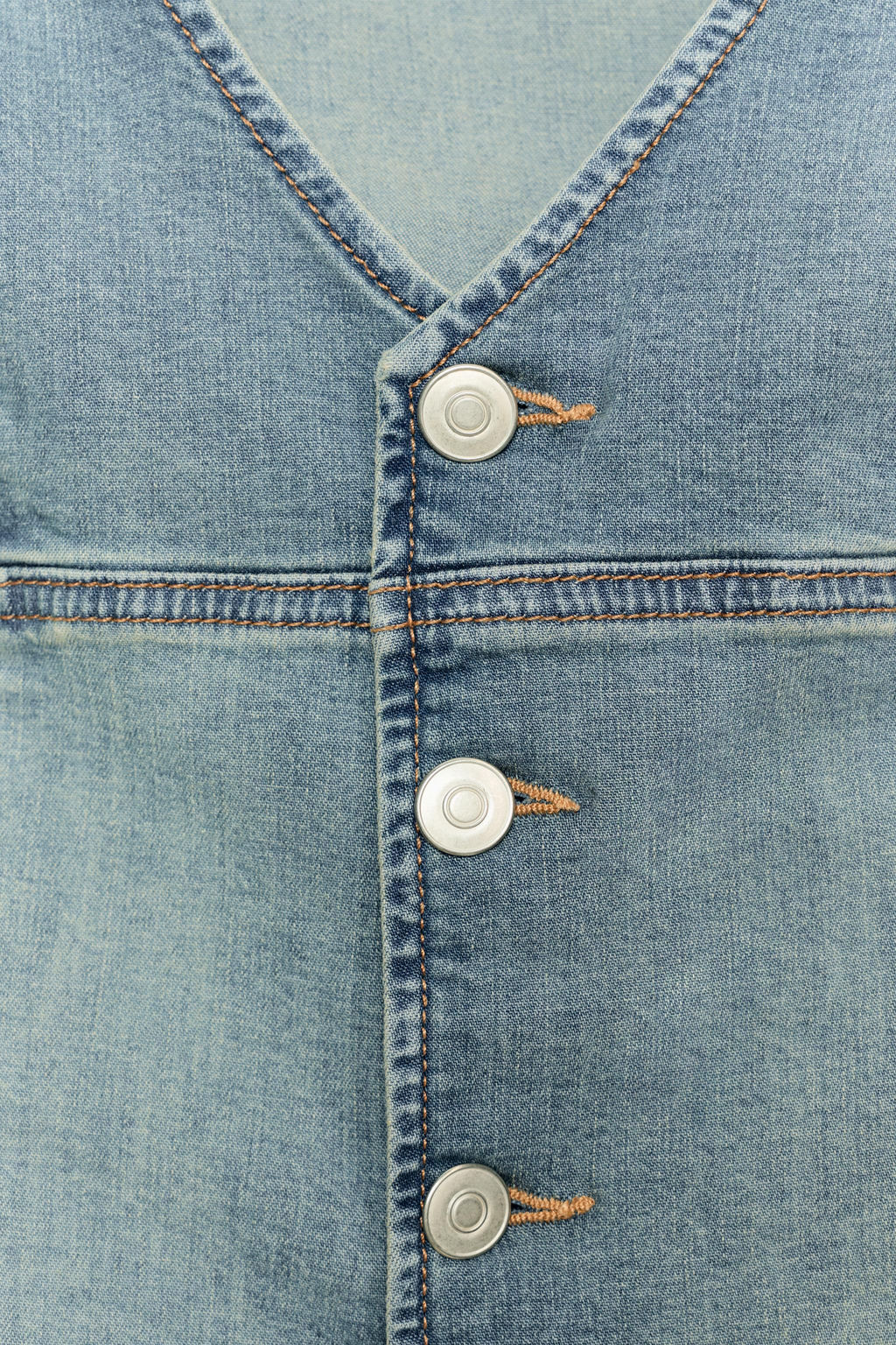 TOP CHALECO DENIM TRF / Azul