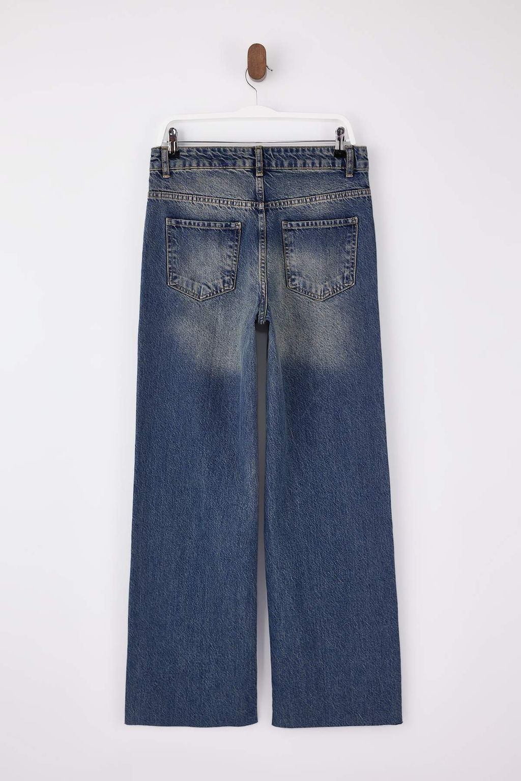 Mavi Yuksek Bel %100 Pamuk Genis Paca Wide Leg Jeans TWOSS26JE00013 - Trendyolmilla фото 2