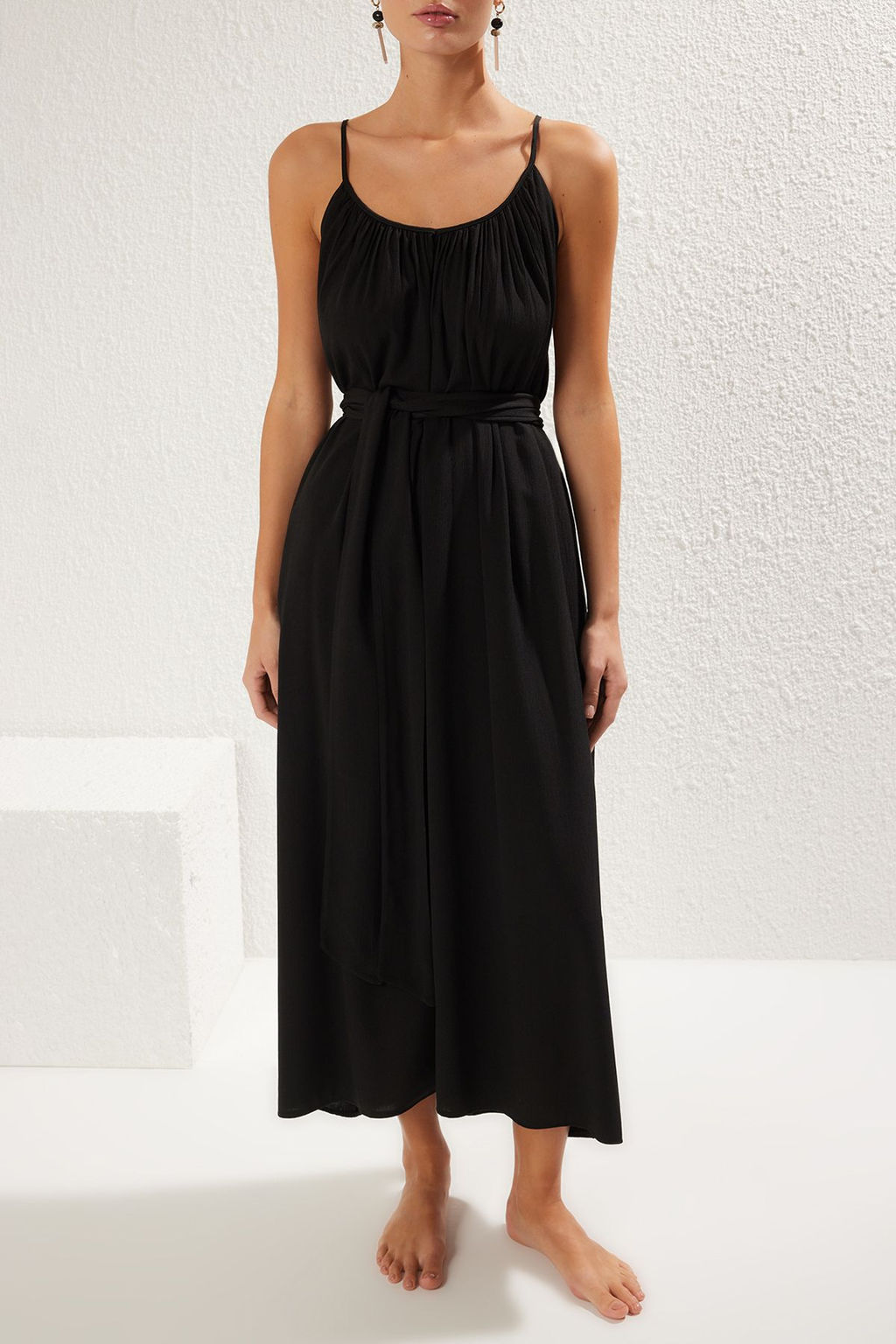 Kiremit Dokuma Buzgulu Maxi Plaj Elbise TBESS25EL00086 - Trendyolmilla фото 12