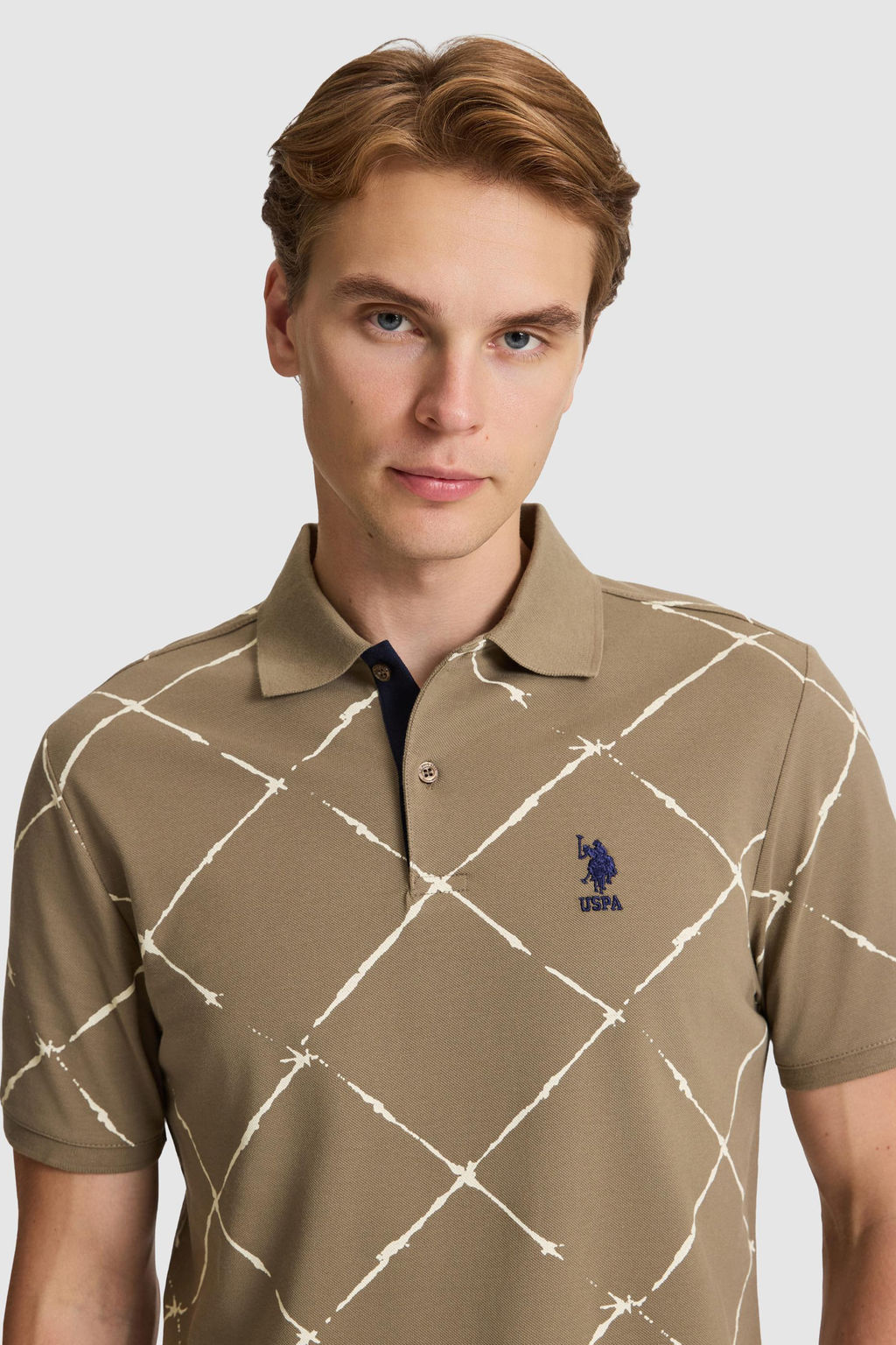 Erkek Haki Regular Fit Polo Yaka Ti__rt