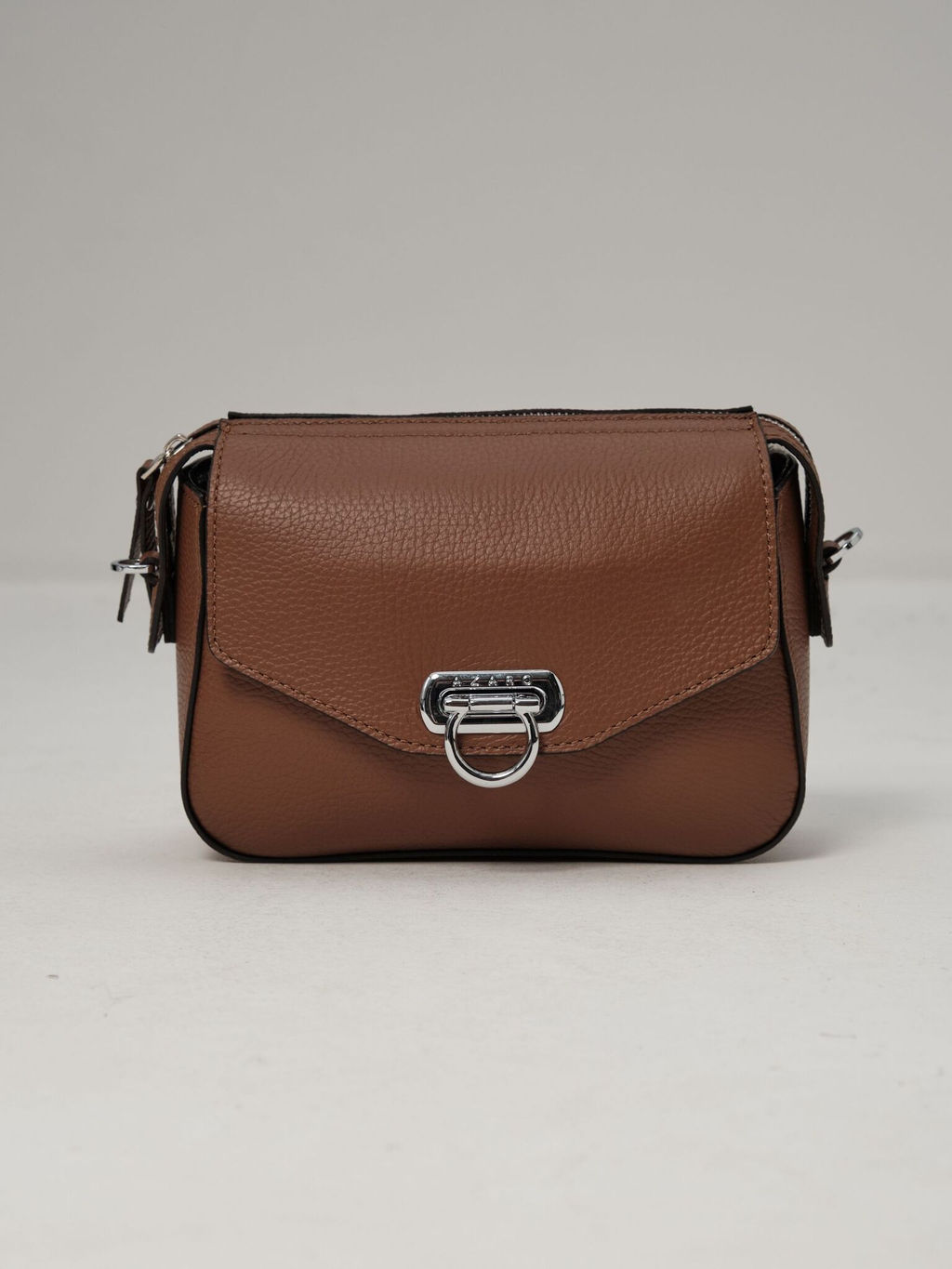 Сумка кожаная через плечо Azaro 3684 темный орех