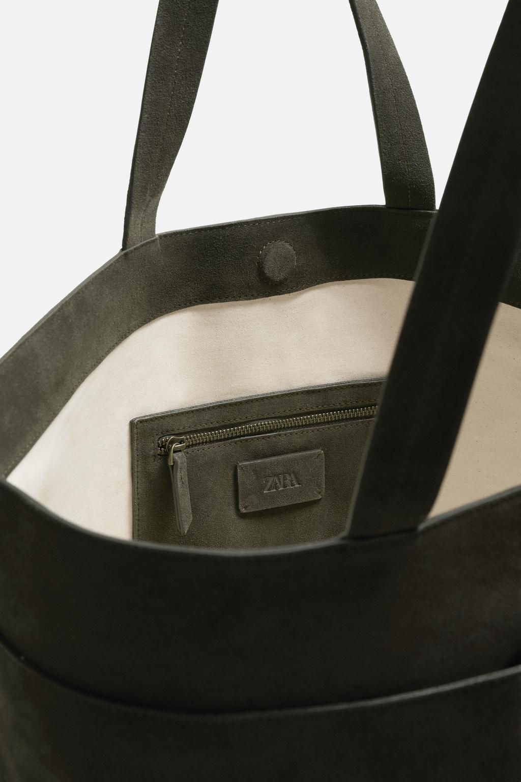 LEATHER SHOPPER BAG - Zara фото 4