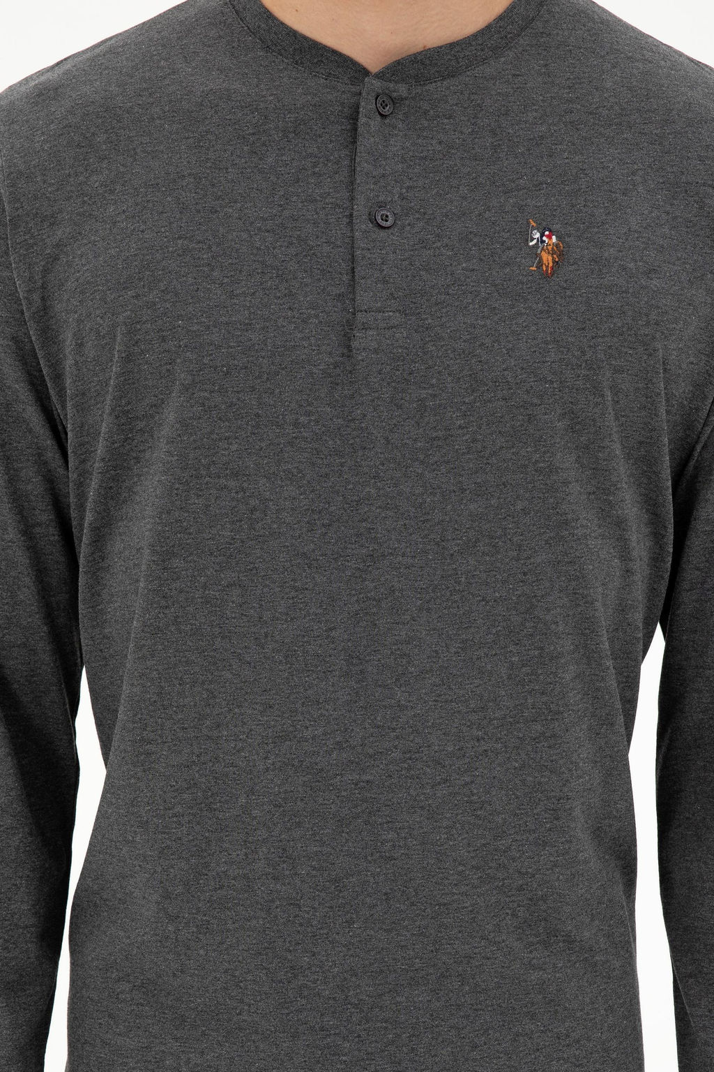 Мужской пижамный комплект антрацитового меланжевого цвета Неожиданная скидка в корзине - U.s. polo assn фото 5