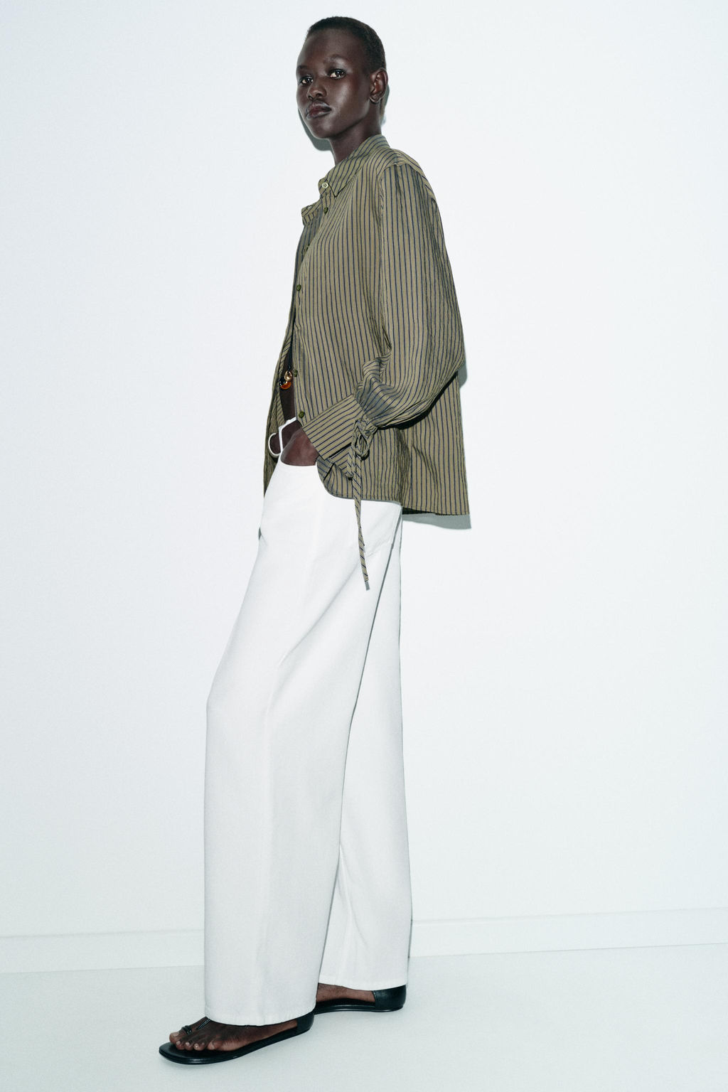 STRIPED SHIRT WITH BOWS - Zara фото 16