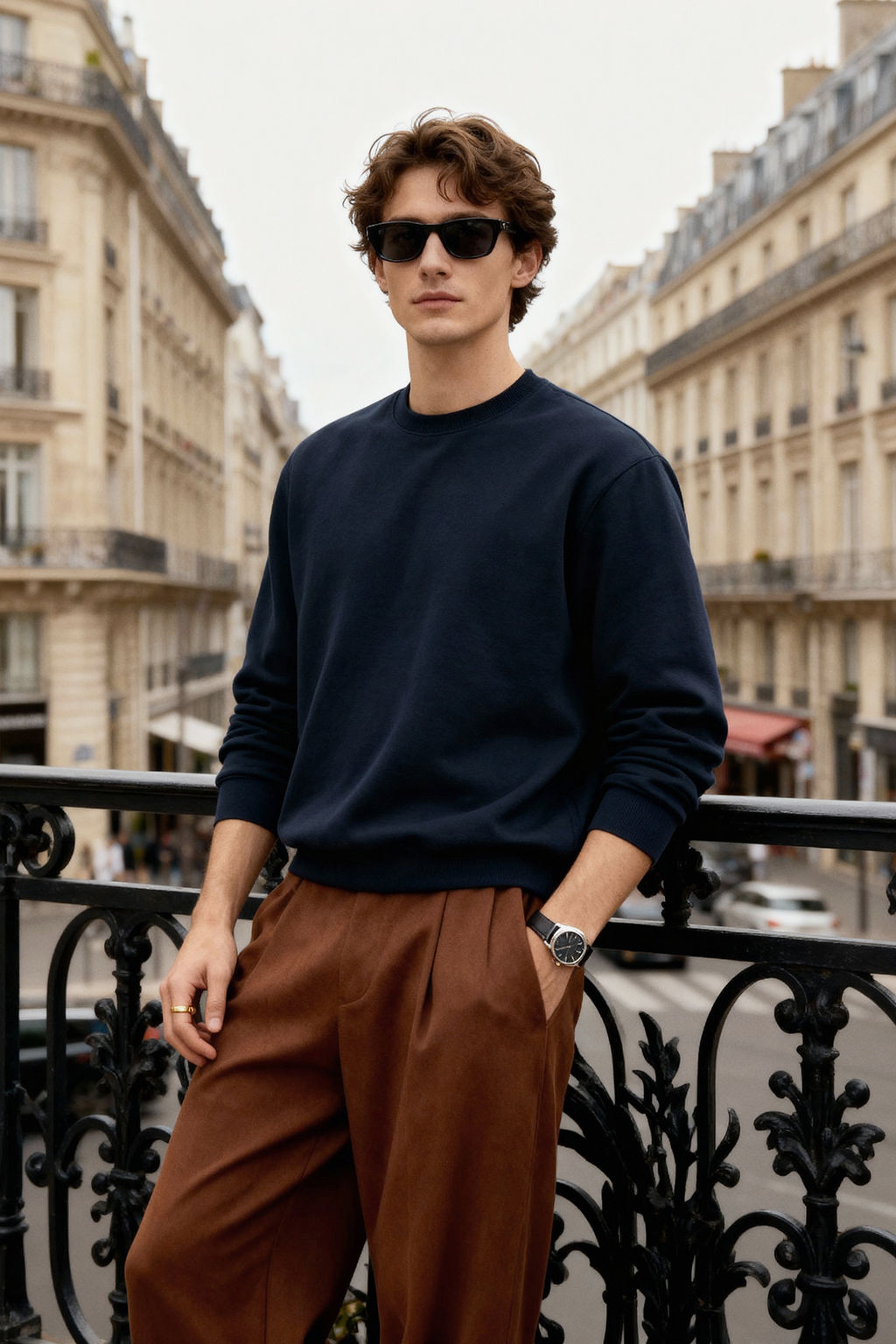 Lacivert Regular/Normal Kesim Ici Polar/S?cak Tutan Sweatshirt TMNAW21SW1208