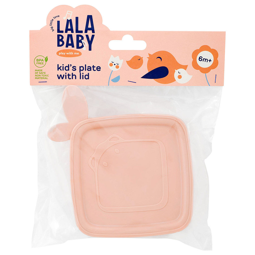 Lalababy Тарелка глубокая пластмассовая Play with Me Birdie д158мм, h58мм, с мягкой крышкой, персиковая карамель (Россия) - Домашняя мода фото 6