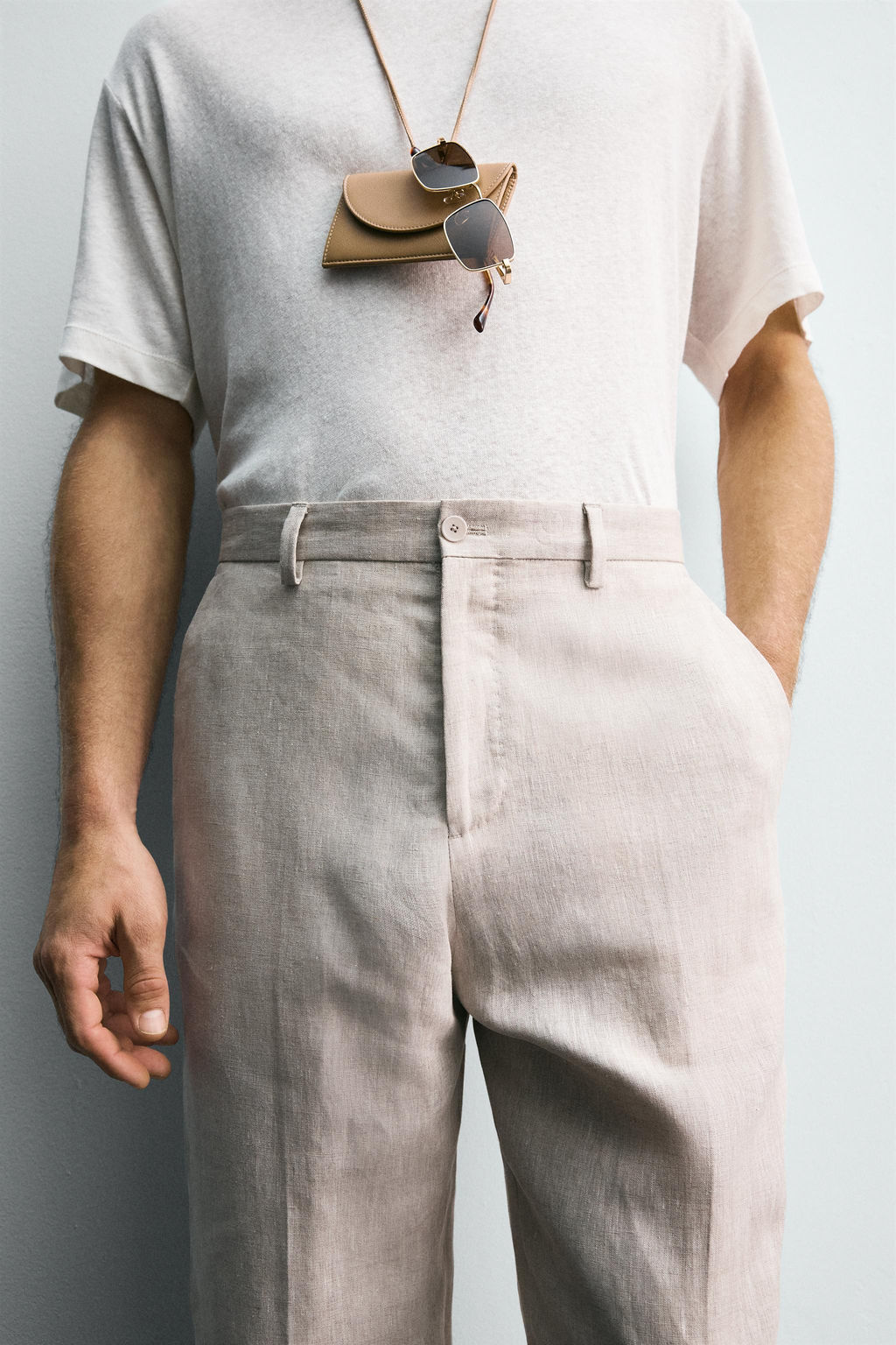 100% LINEN SUIT TROUSERS - Zara фото 5
