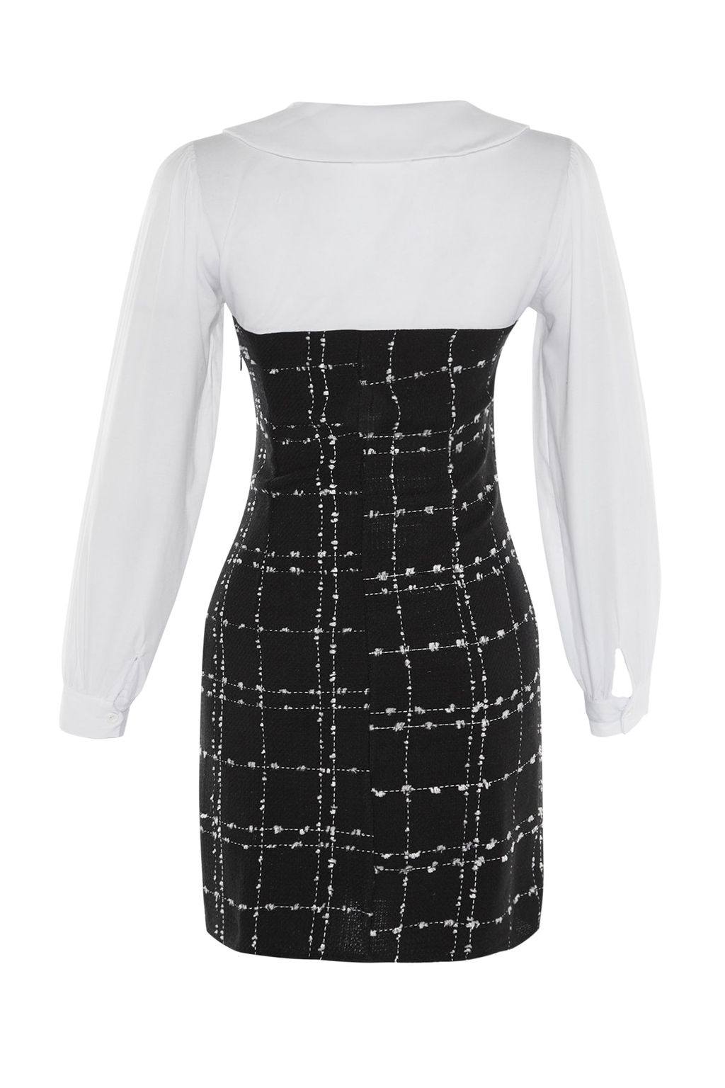 TRENDYOLMILLA Mavi Ekose / Kareli Dokuma Elbise TWOAW23EL00701 фото 12