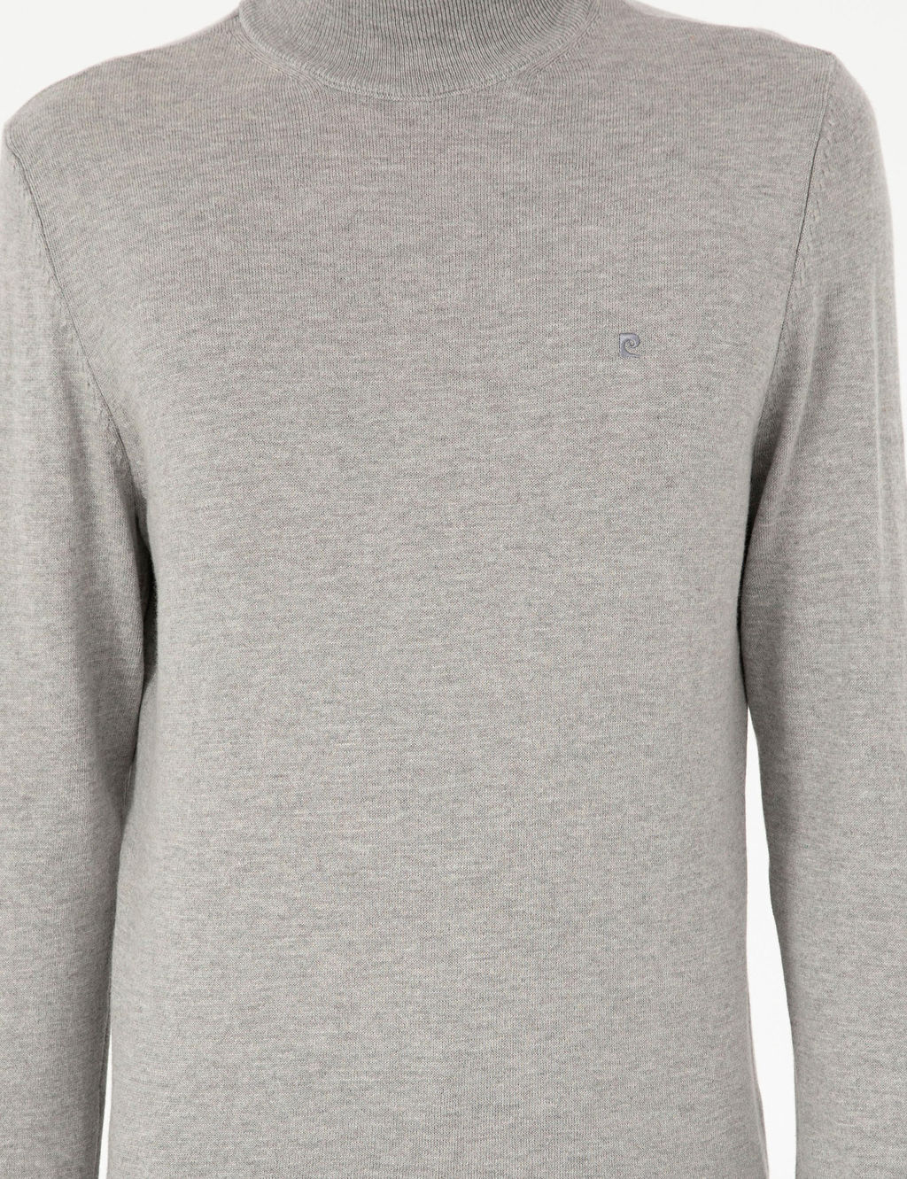 A__k Gri Melanj Slim Fit Yar_m Bal_k__ Yaka Basic Triko Kazak - Pierre cardin фото 6