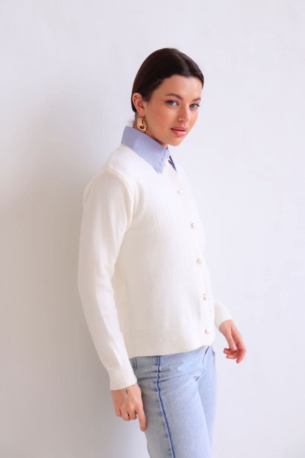 Martichelli Кардиган вязаный с рубашечным воротничком  фото 3