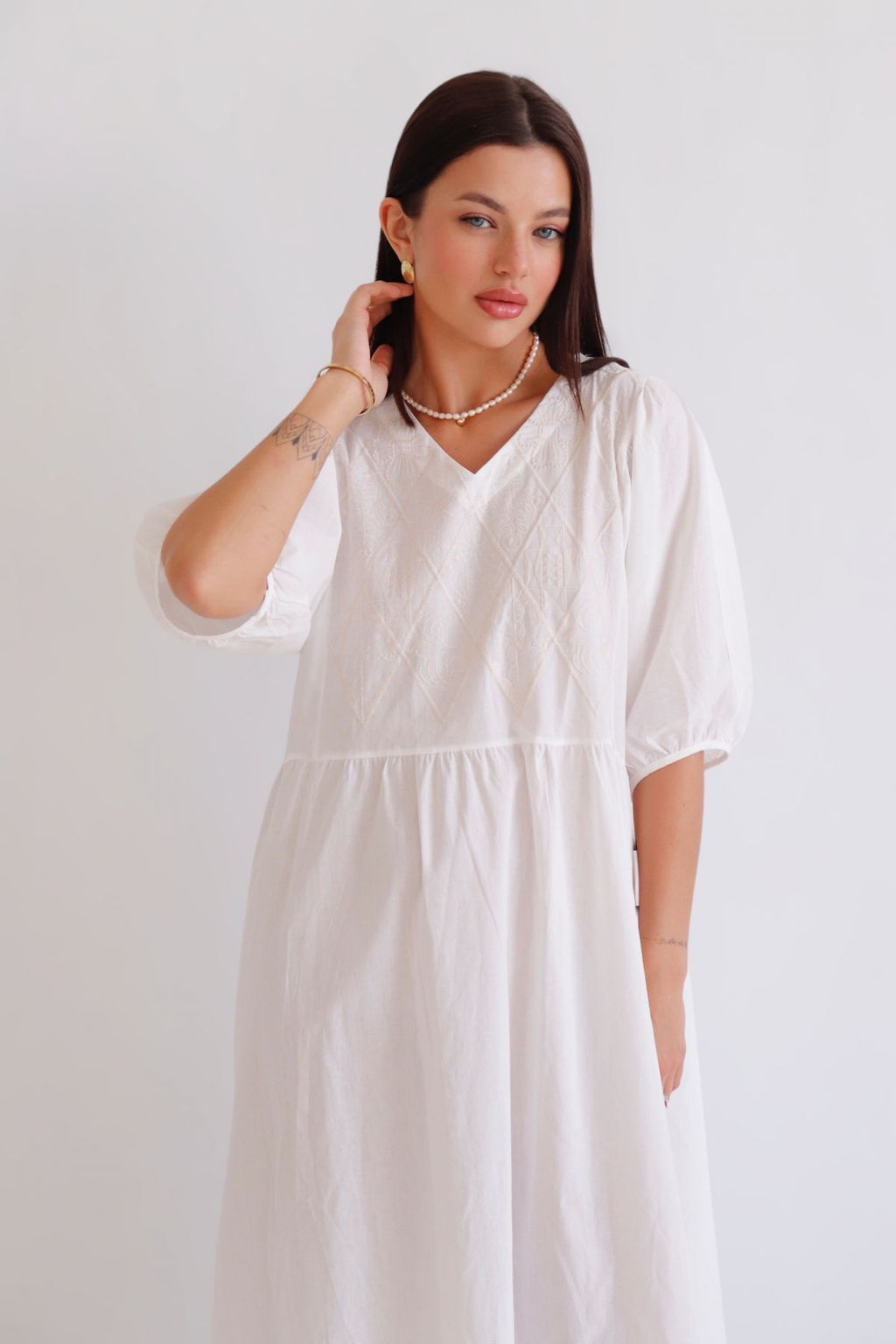 13187 Платье молочное из хлопка - Martichelli фото 7