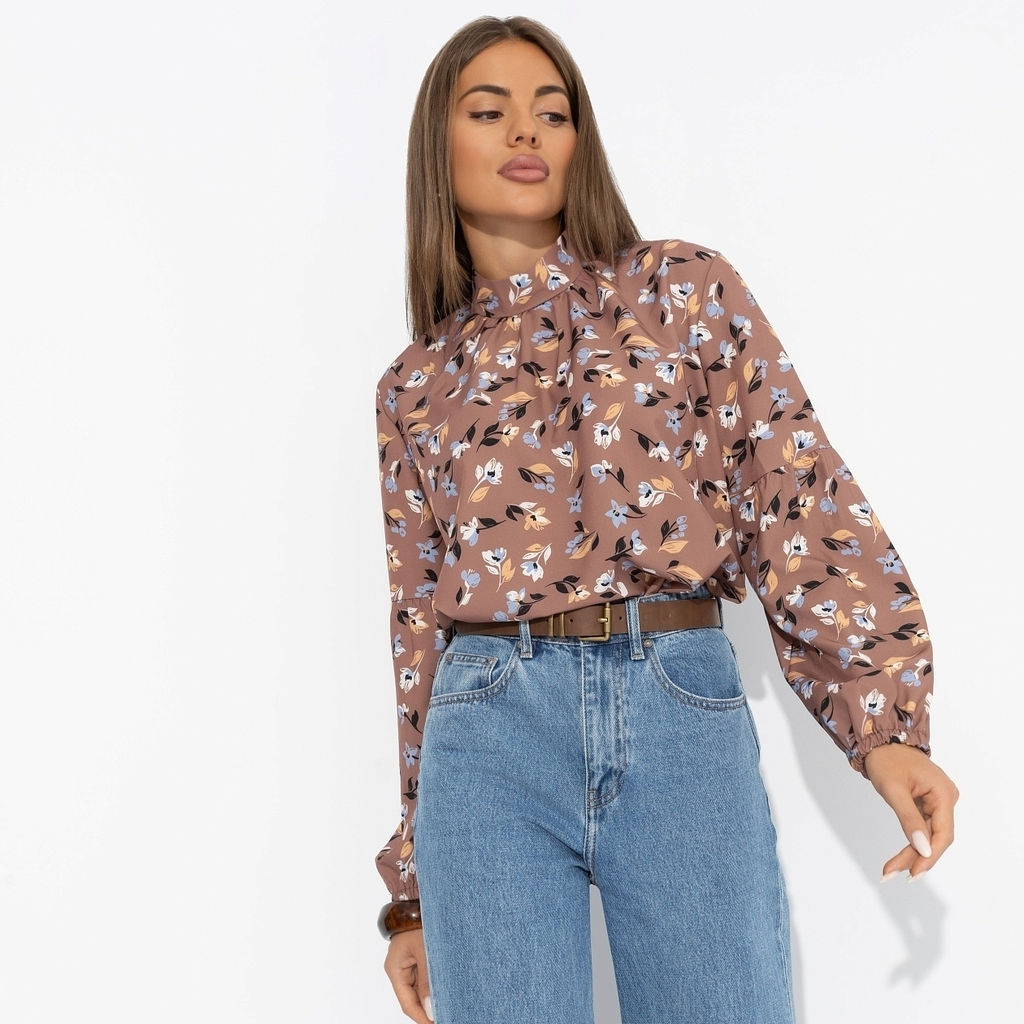 Блуза с драпировкой, Драма в деталях (фундук)