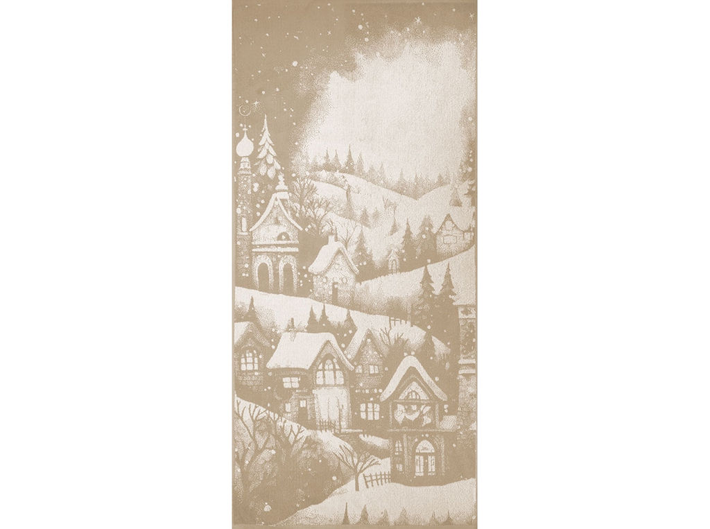 Полотенце махровое 6с102.511ж2 Снежный пейзаж(лен3) 67х150см