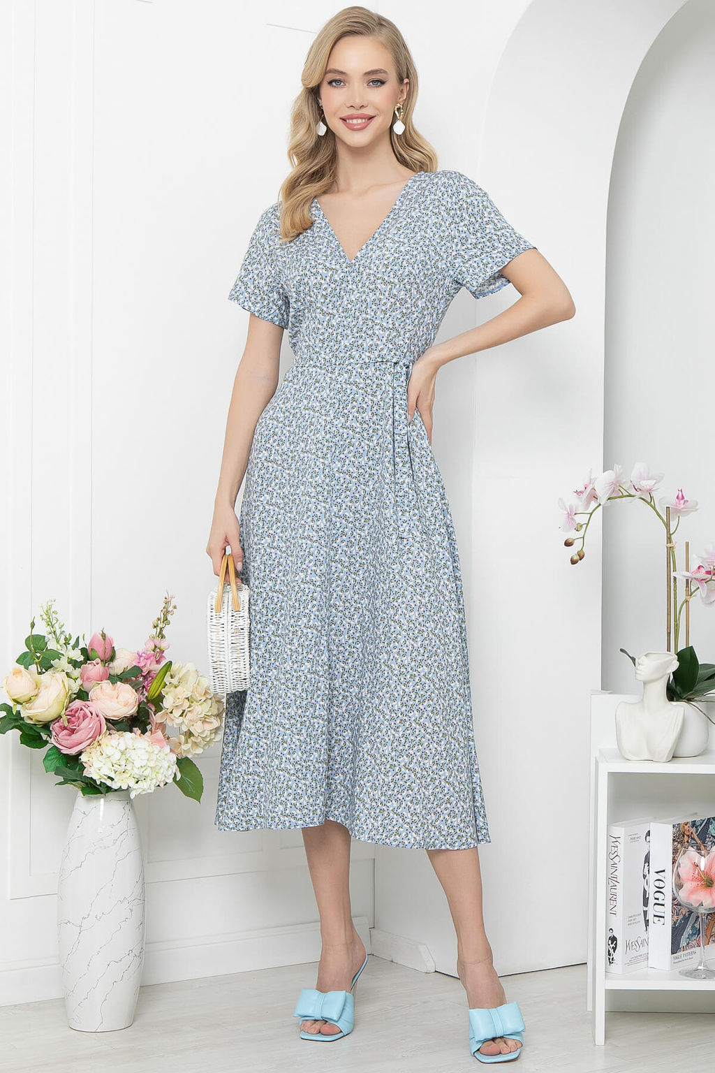 Платье Римские каникулы (голубое) П5605 - Lt collection фото 17