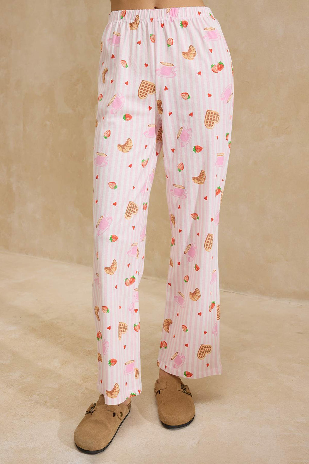 Pembe-Cok Renkli %100 Pamuk Eglence Desenli Orme Pijama Tak?m? THMSS26PT00008 - Trendyolmilla фото 3