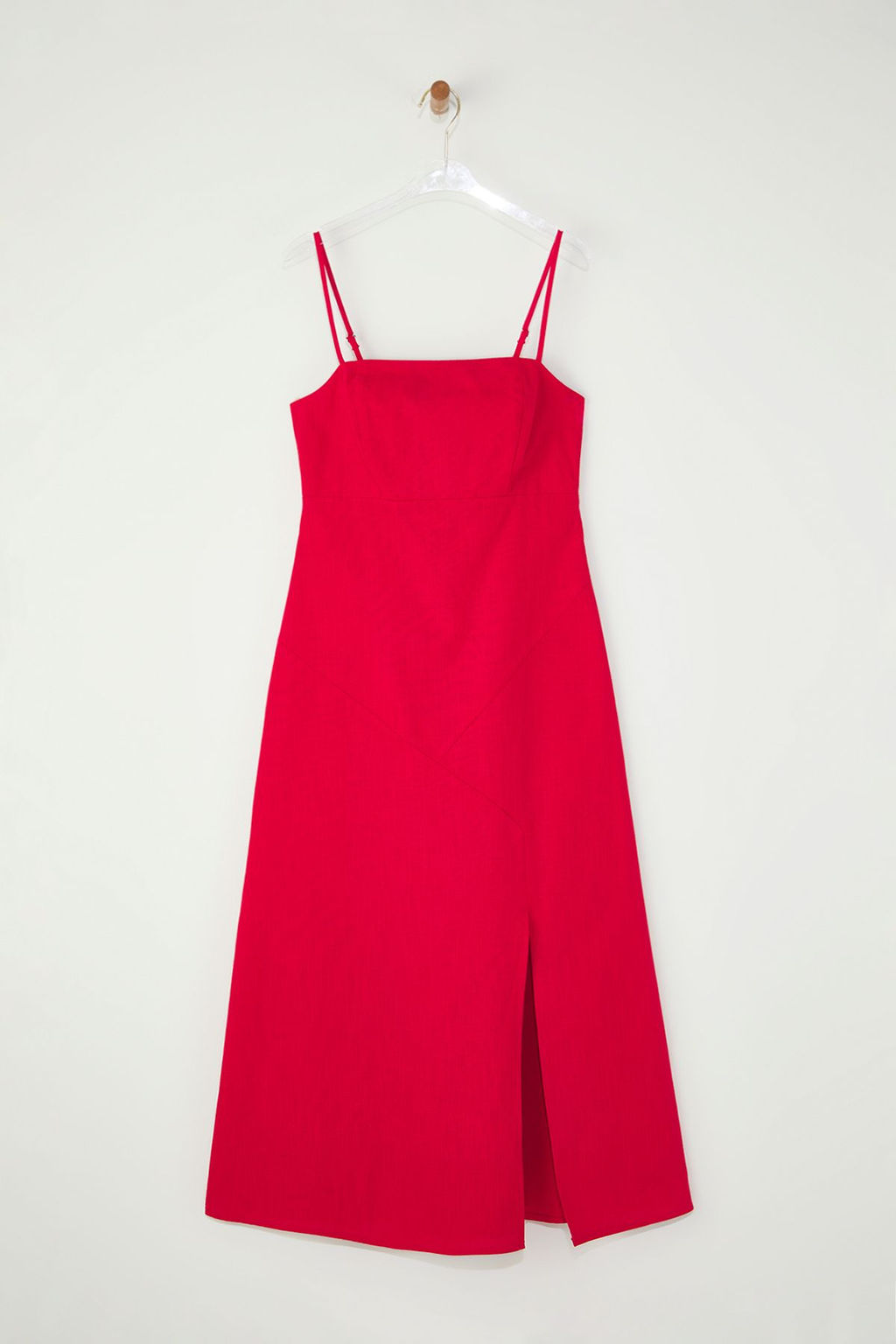 Trendyolmilla K?rm?z? Keten Kar?s?ml? A Kesim Maxi Dokuma Elbise TWOSS25EL00644  фото 11