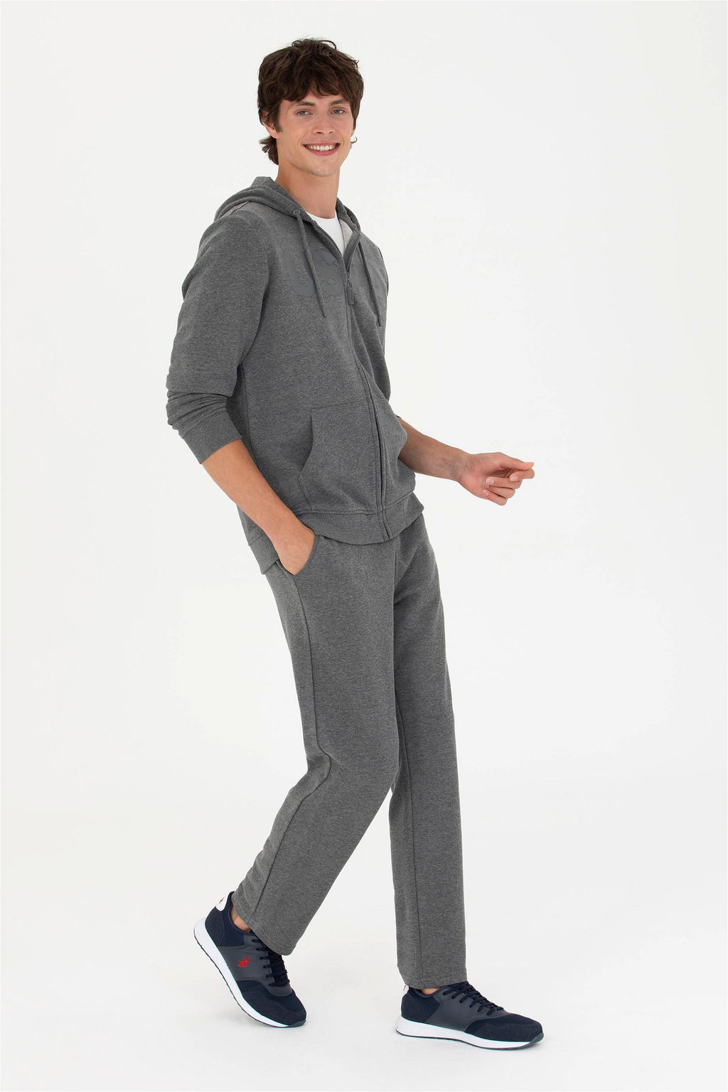 Мужские спортивные штаны антрацитового меланжа Неожиданная скидка в корзине - U.s. polo assn фото 3