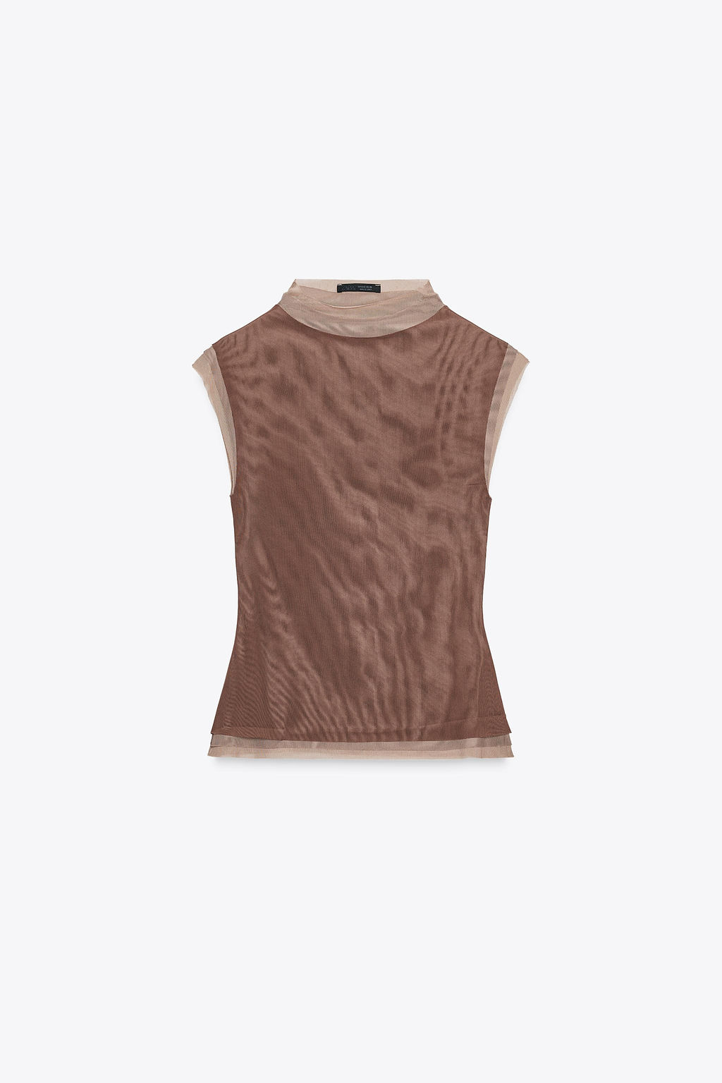 TULLE HIGH NECK T-SHIRT - Zara фото 5
