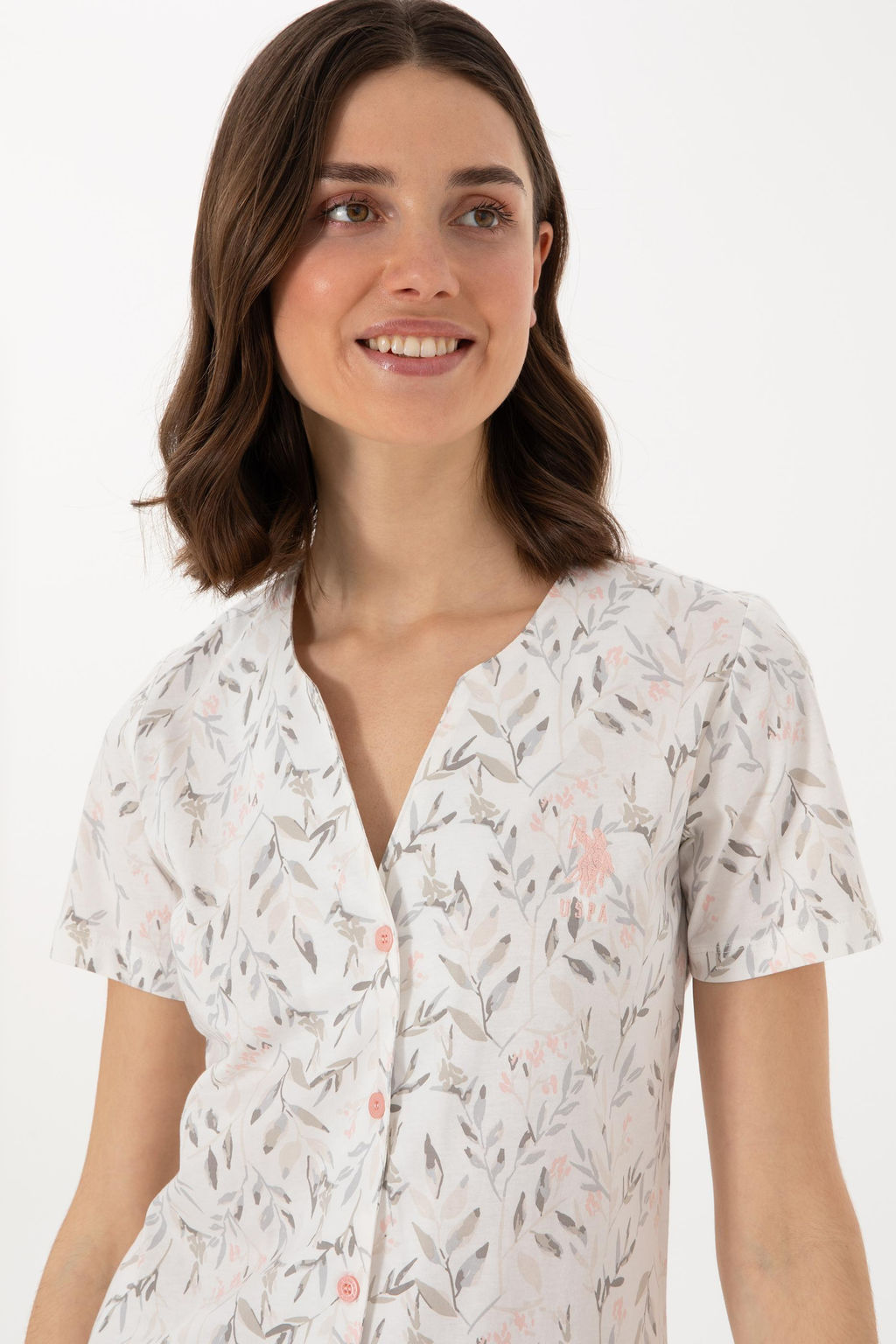 Kad_n Ekru Pijama Tak_m_ Sepette S_rpriz _ndirim - U.s. polo assn фото 2