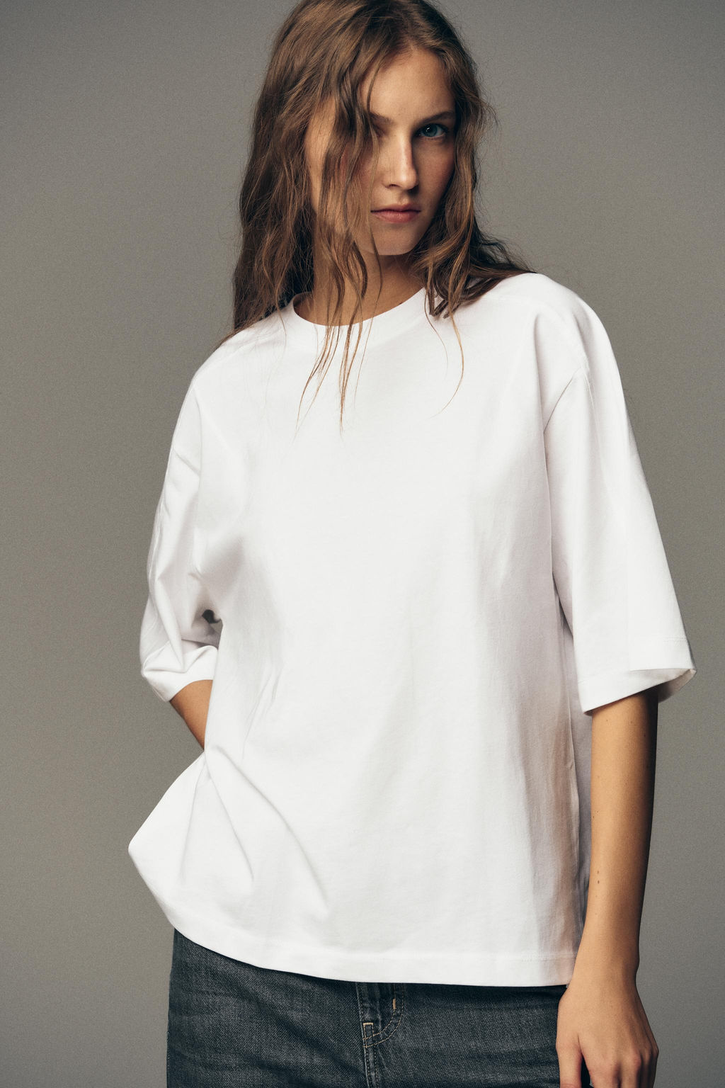 BOXY FIT T-SHIRT WITH LABEL - Zara фото 2