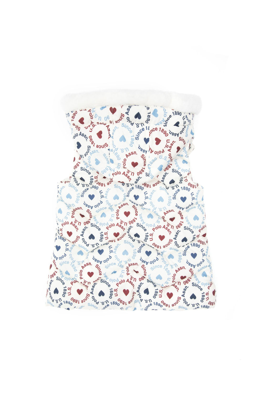 K_z _ocuk _nci Kalp Desenli Kap__onlu _i_me Yelek Sepette S_rpriz _ndirim - U.s. polo assn фото 3