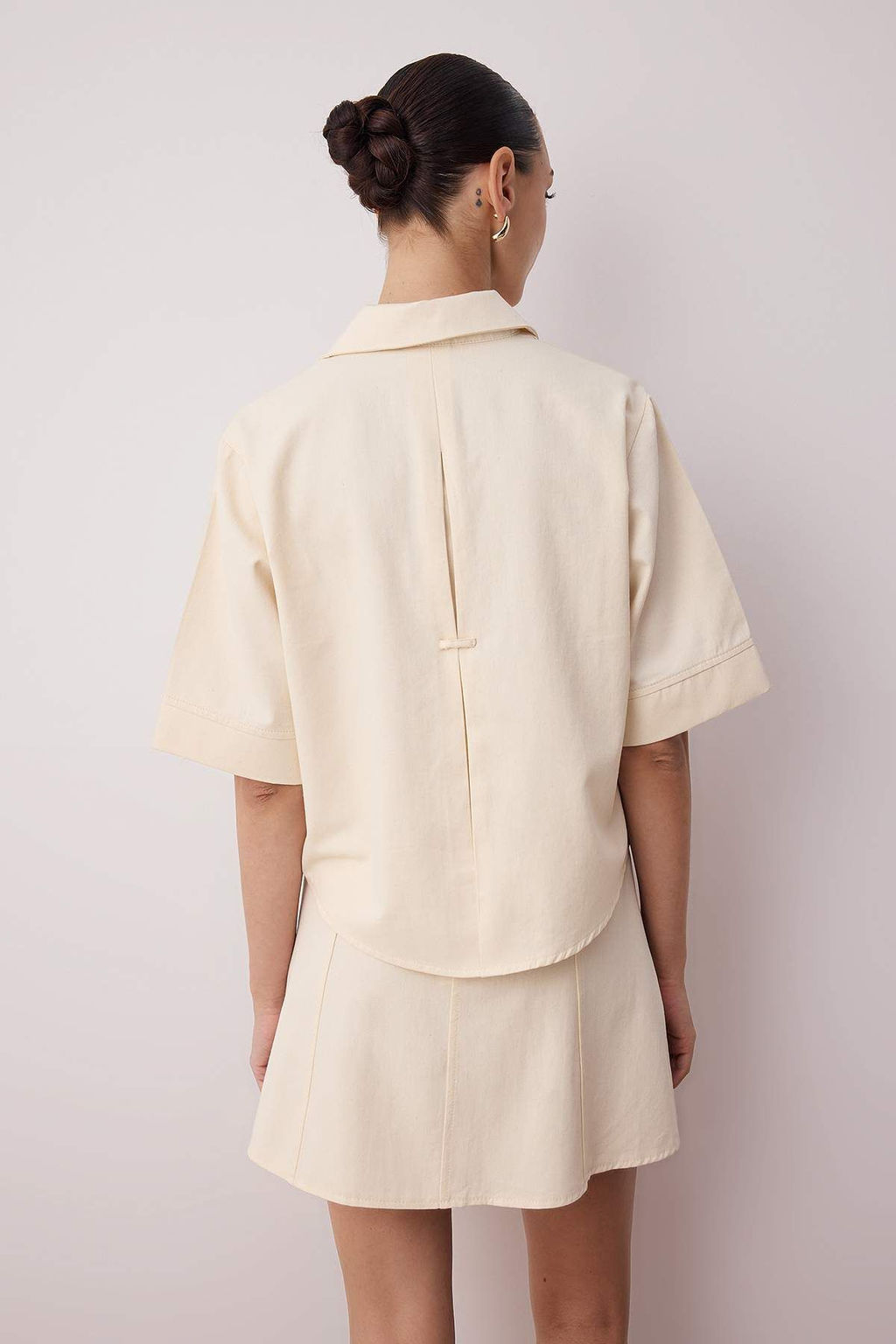 Trendyolmilla Haki Gabardin Boxy %100 Pamuk Gomlek TWOSS25GO00159  фото 4