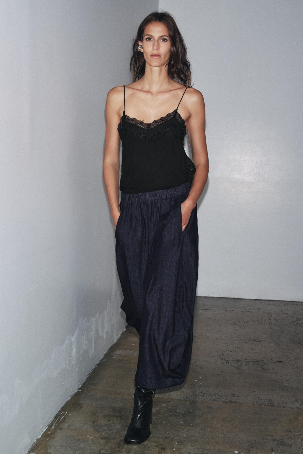 ZW COLLECTION VOLUME DENIM TROUSERS