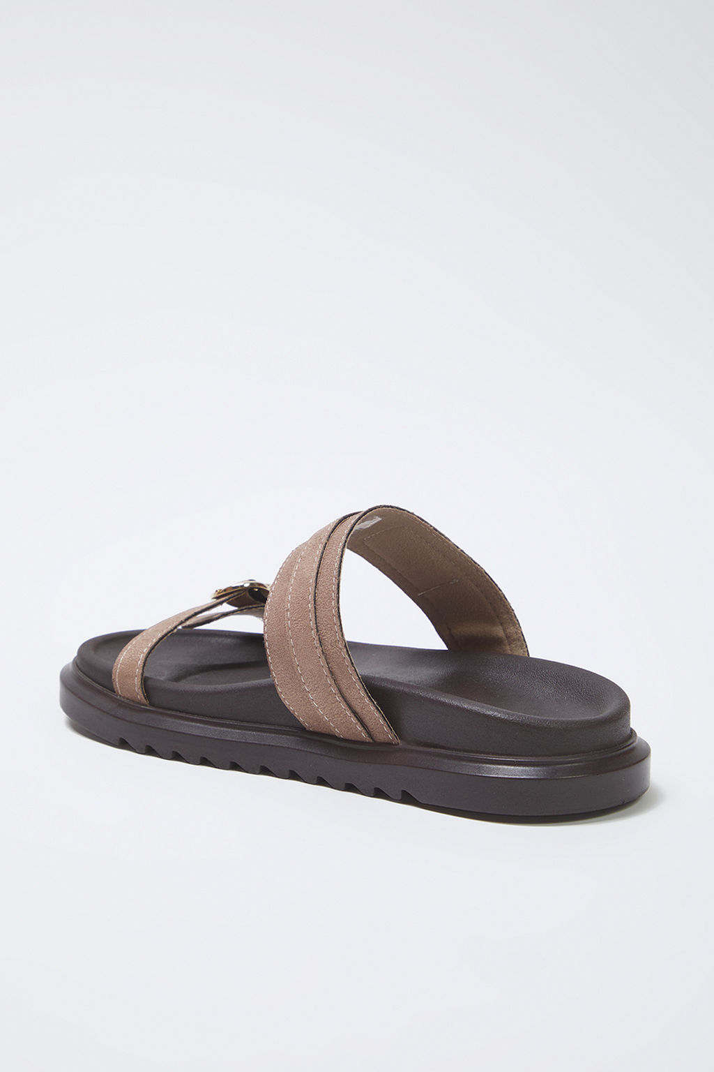 Trendyol Shoes Leopar Cift Tokal? Kahverengi Kal?n Taban Kad?n Terlik TAKAW25TE00009 - Trendyolmilla фото 5