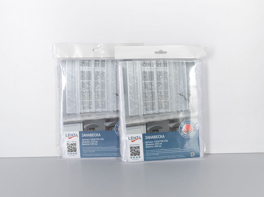 Занавеска 25С6689-Г50 белый 2 м*1.60 м