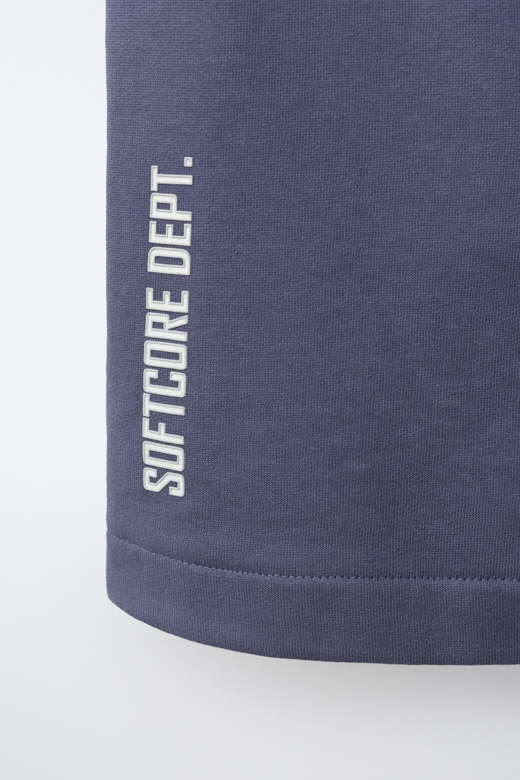 BERMUDA JOGGING TEXTO / Azul / Gris