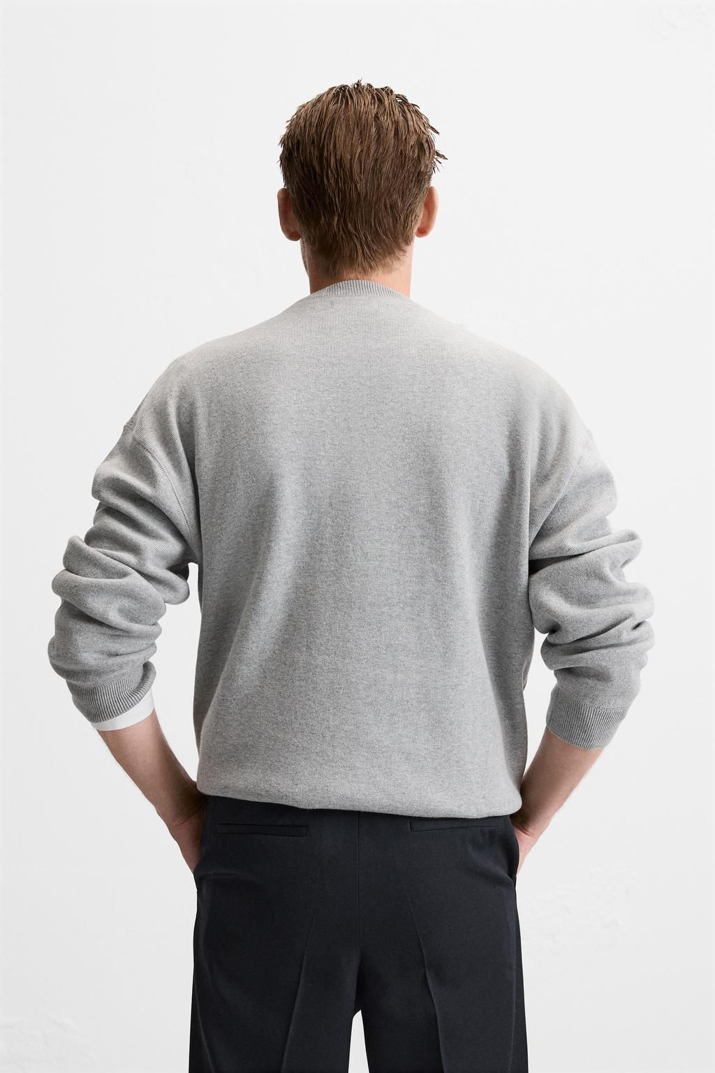 TEXTURED COTTON SWEATER - Zara фото 11